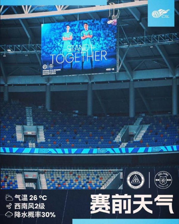 今日深圳主场作战  气温26℃，西南风2级，降水概率30%