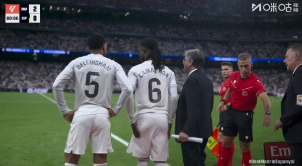 2名伤员双双复出！贝林厄姆、卡马文加后备  登场完成赛季首秀