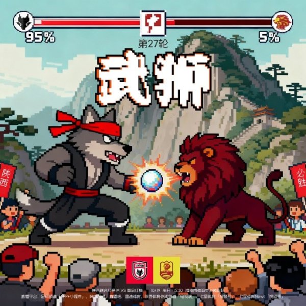 赛前海报：武狮🔥中甲第27轮  陕西联合月亮泊🆚 青岛红狮