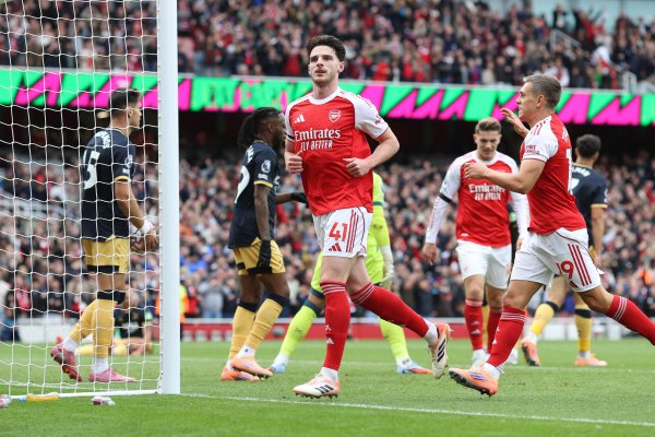 世界波专业户！英超官方晒赖斯为阿森纳的暴力远射得分